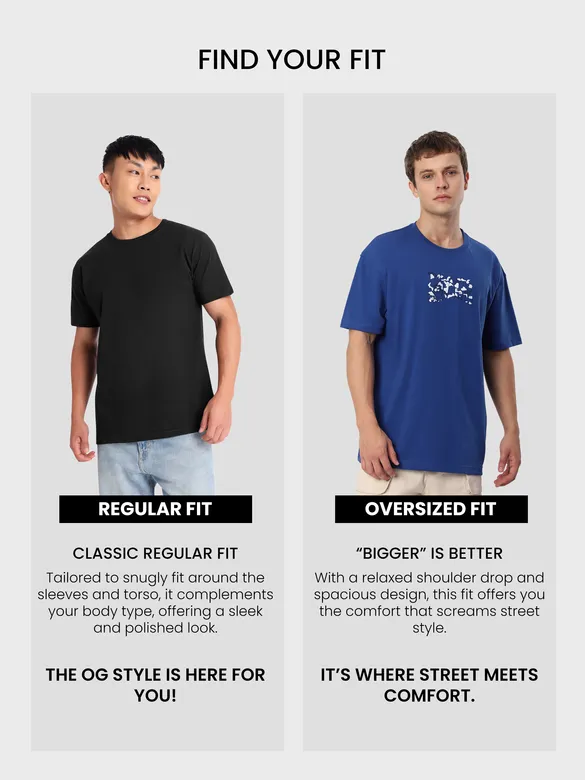 Blue Good Day Printed Oversized T-Shirt